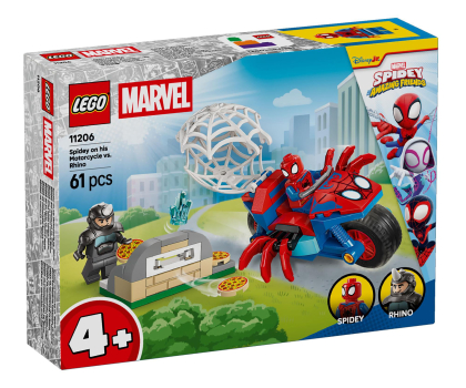 Klocki LEGO® LEGO Marvel 11206 Spidey na motocyklu kontra Rhino